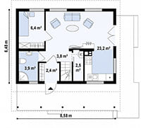 План первого этажа дома Приток